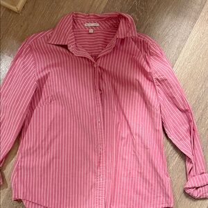 GAP Pink and White Striped Shirt